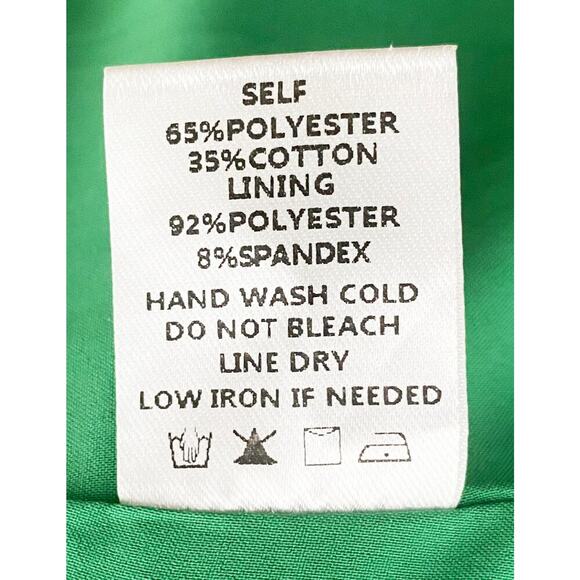 Lalavon Women's Green One Shoulder Tie Dress Midi Tiered Summer Vacation Flowy L - Picture 10 of 11